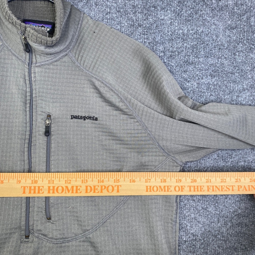 Patagonia R1 Regulator Fleece Pullover Mens Medium Gray 1/4 Zip 40102FA Made USA - Picture 9 of 12